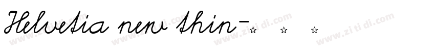 Helvetia new thin字体转换
